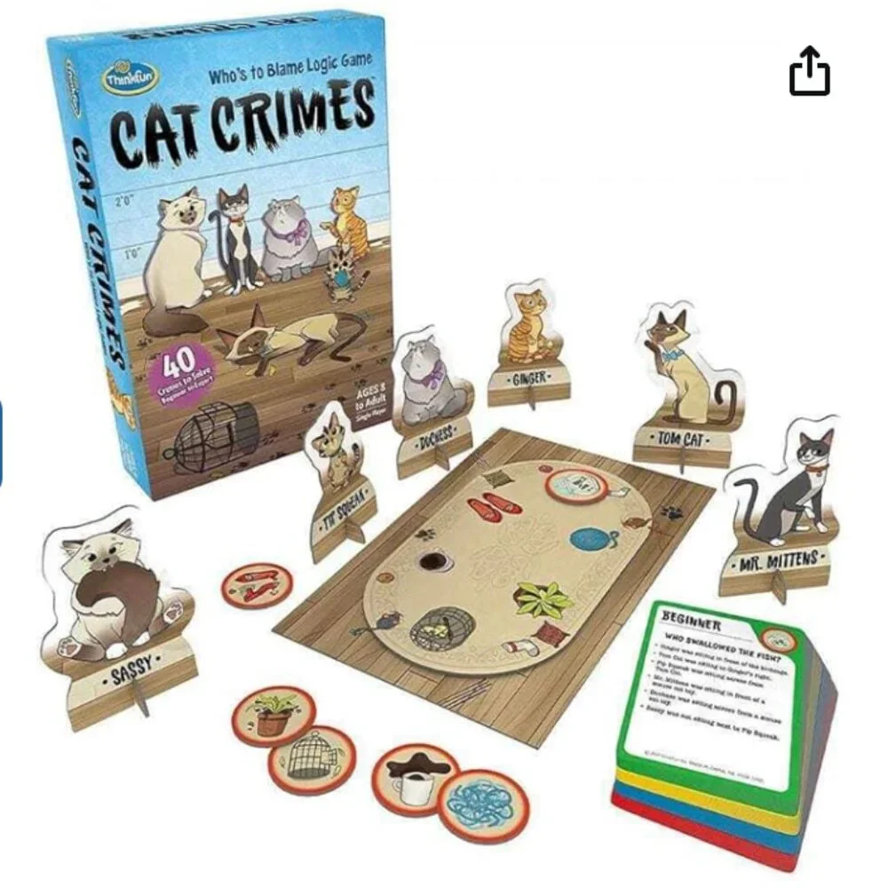 ThinkFun Cat Crimes Logic Game Complete Brain Puzzle